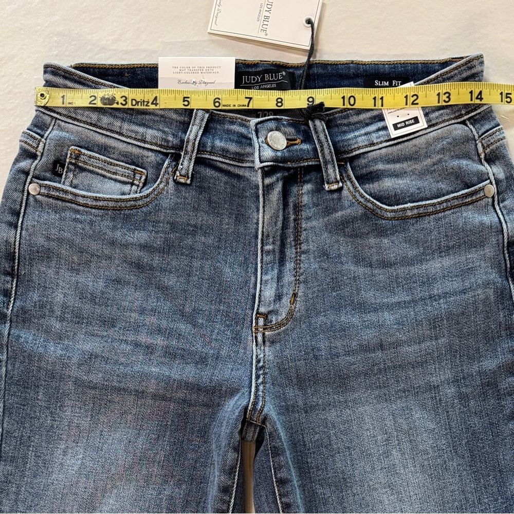 NWT Judy Blue Instant Classic Slim Fit Jeans JB82180 (7/28) - Picture 7 of 15